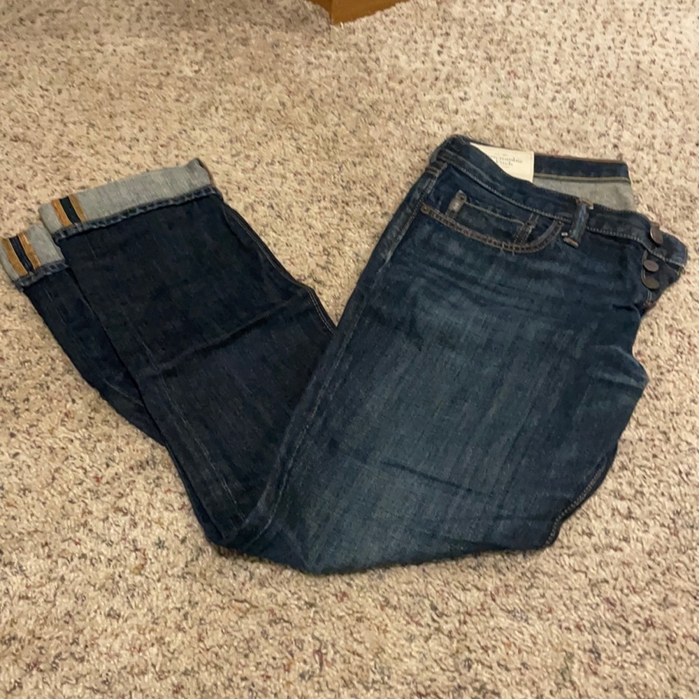 New Abercrombie Slim Dark Wash Jeans